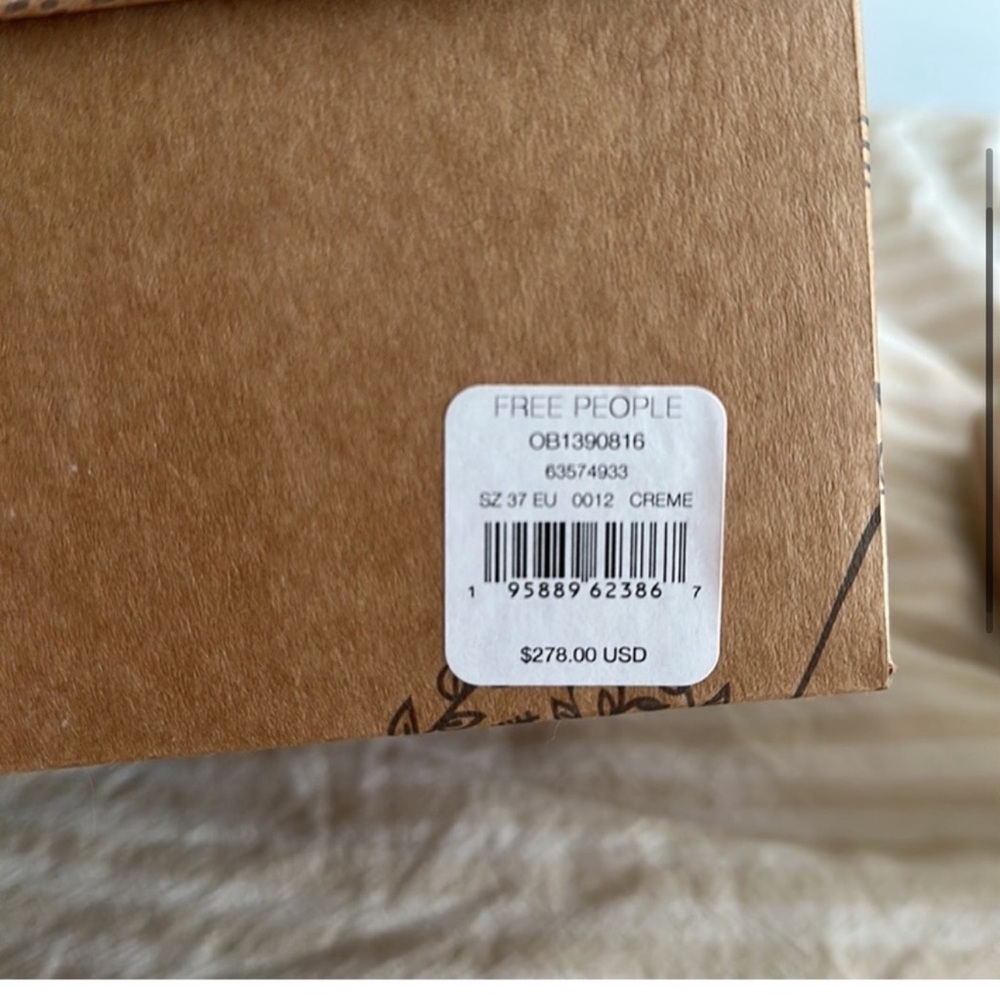 Free People Women's Cream Block Heel Boots - Picture 4 of 6